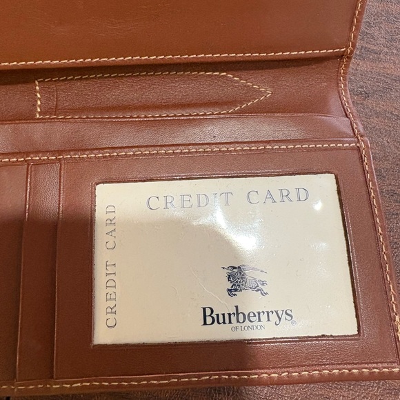 Burberry Haymarket Check coated canvas long wallet with brown leather trim - Picture 6 of 15